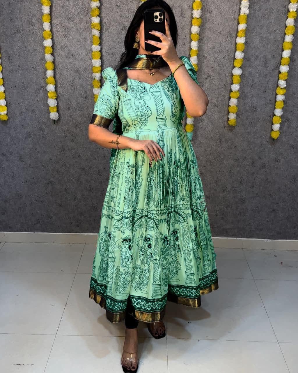Launching Telugu Bigboss Ritu choudhary kalamkari Anarkali Recreation - Image 9