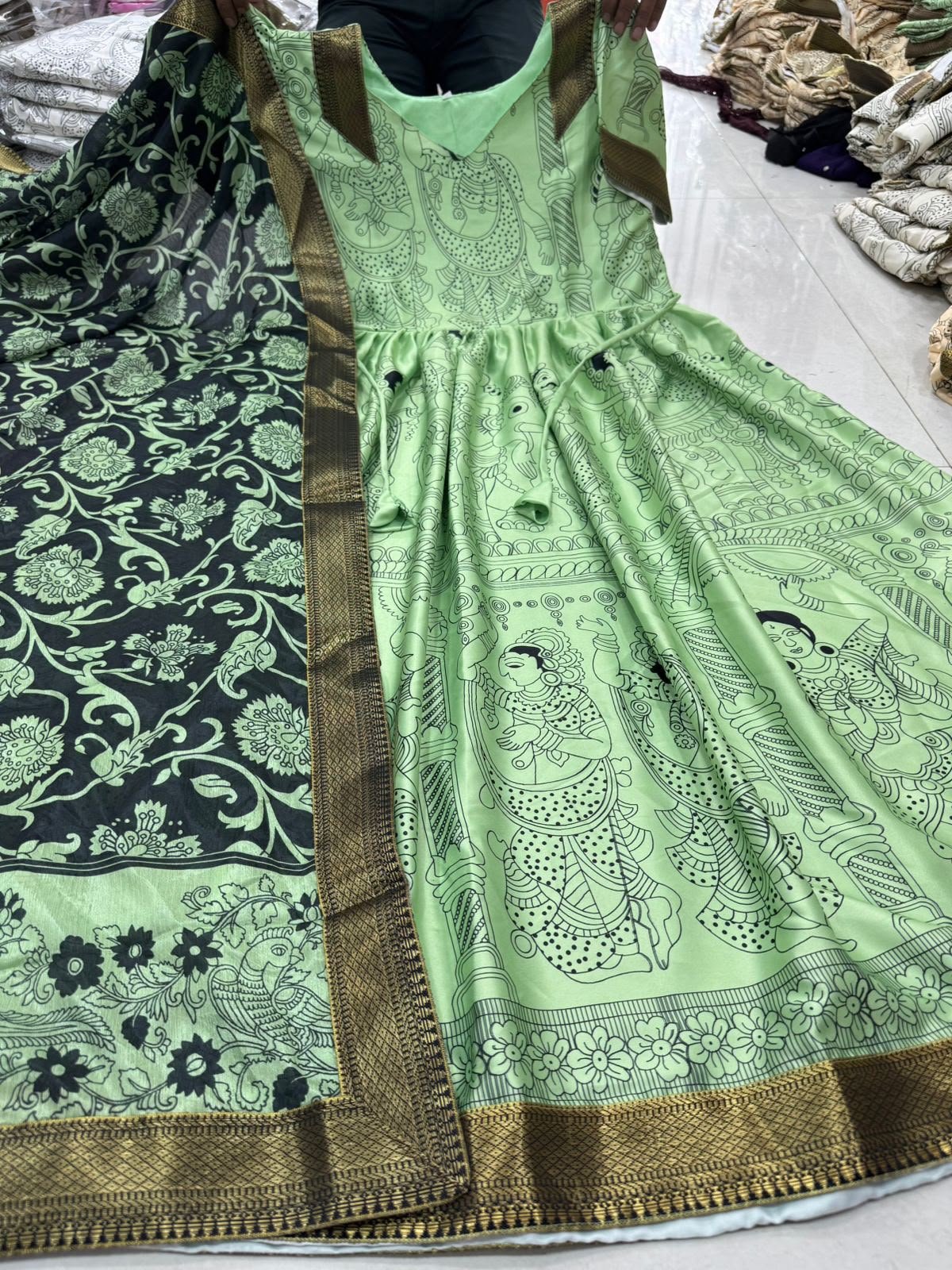 Launching Telugu Bigboss Ritu choudhary kalamkari Anarkali Recreation - Image 6