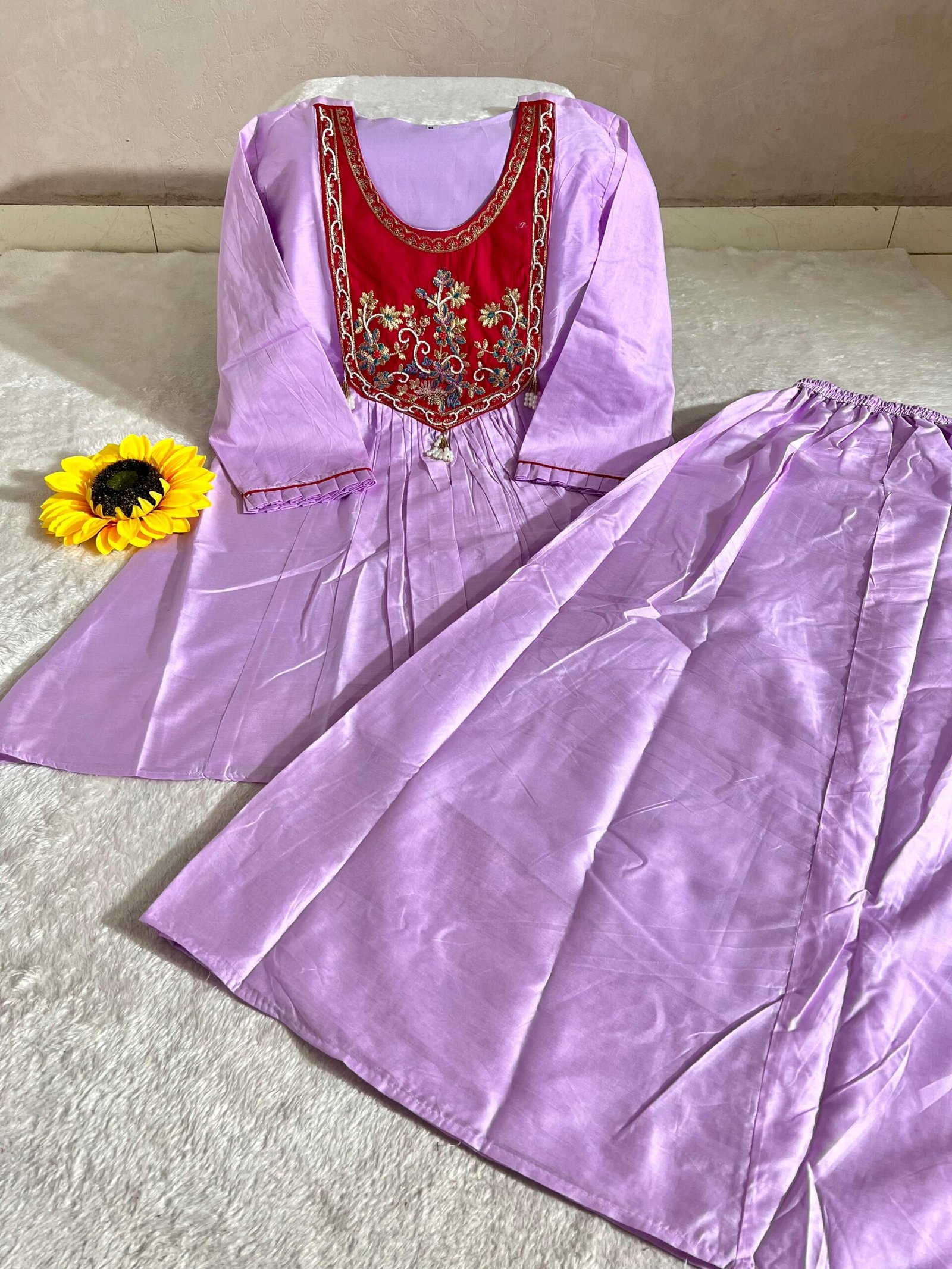 Sharara Cord Kurta Set - Image 2