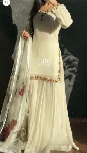 Launching New Design Trending Fox-Georgette Top&Sarara&Dupatta