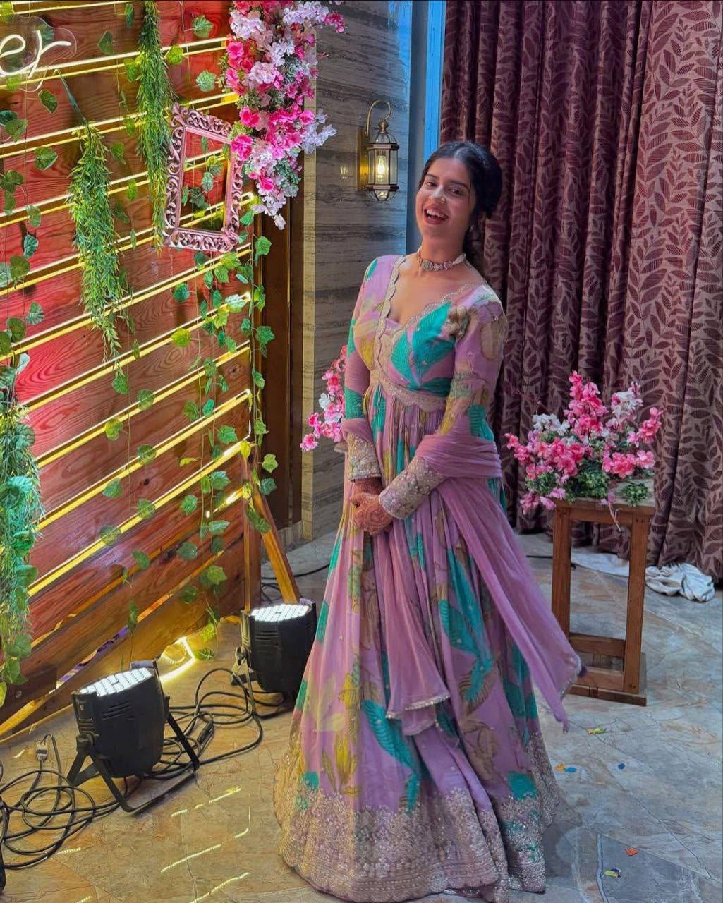 AK-Series New Designer Party Gown & Dupatta Set