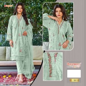 ORGANZA EMBROIDERED WITH KHATLI WORKS