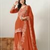 Heavy Chinon with Heavy Embroidered Coding & 3mm Sequence Work & Khatli Work