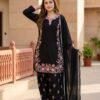 NEW DESIGNER HEAVY EMBROIDERY WORK 3 PIS SUIT SET