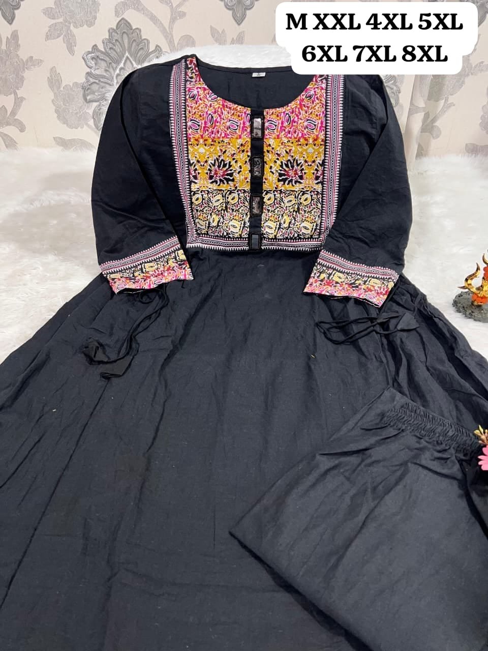 Designer heavy kurti pent set in premium cotton febric - Image 3