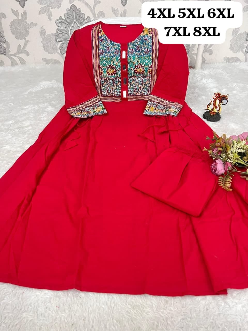 Designer heavy kurti pent set in premium cotton febric - Image 6