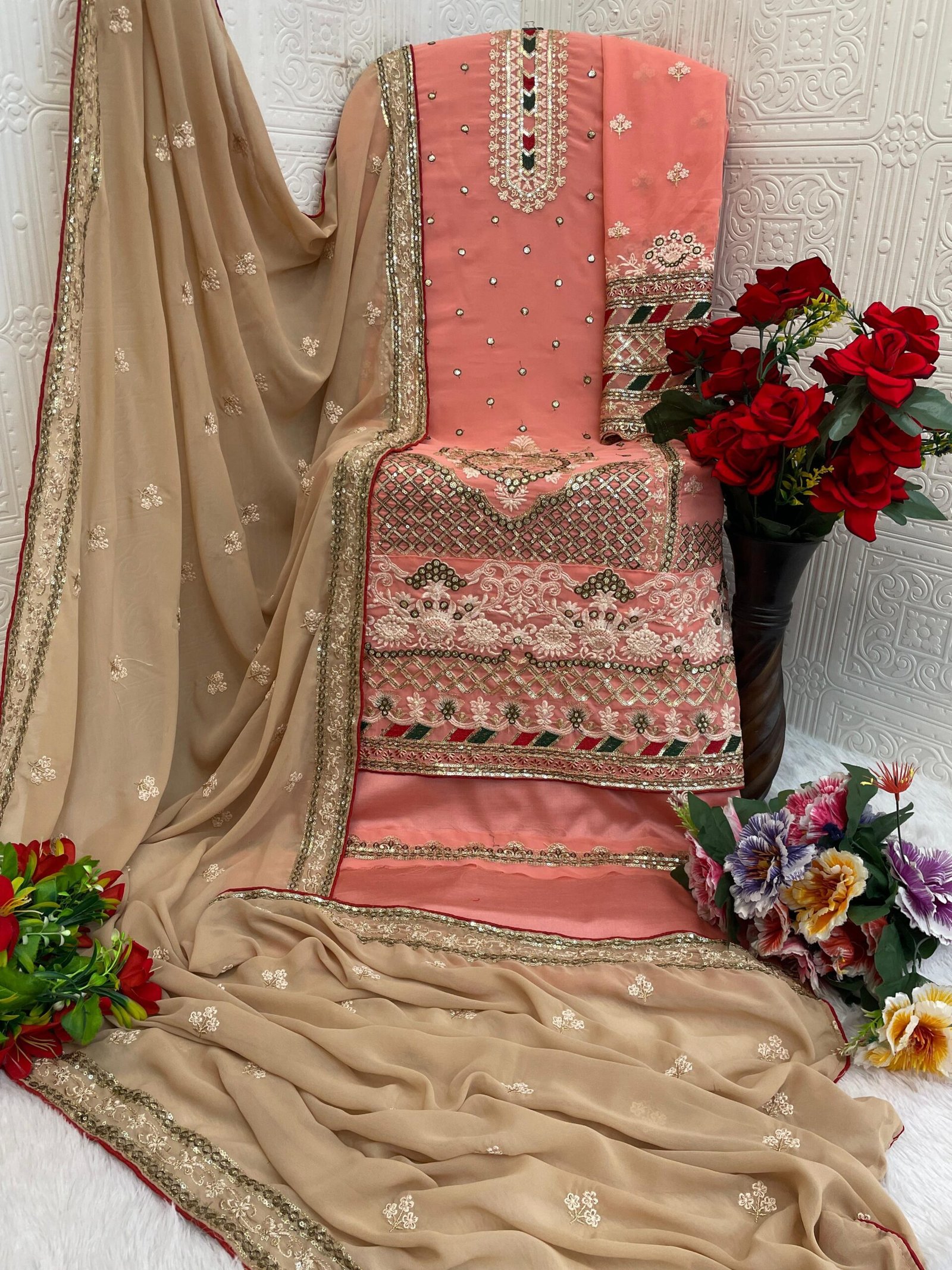Semi-Stitched Designer Suit (Material) - Image 2
