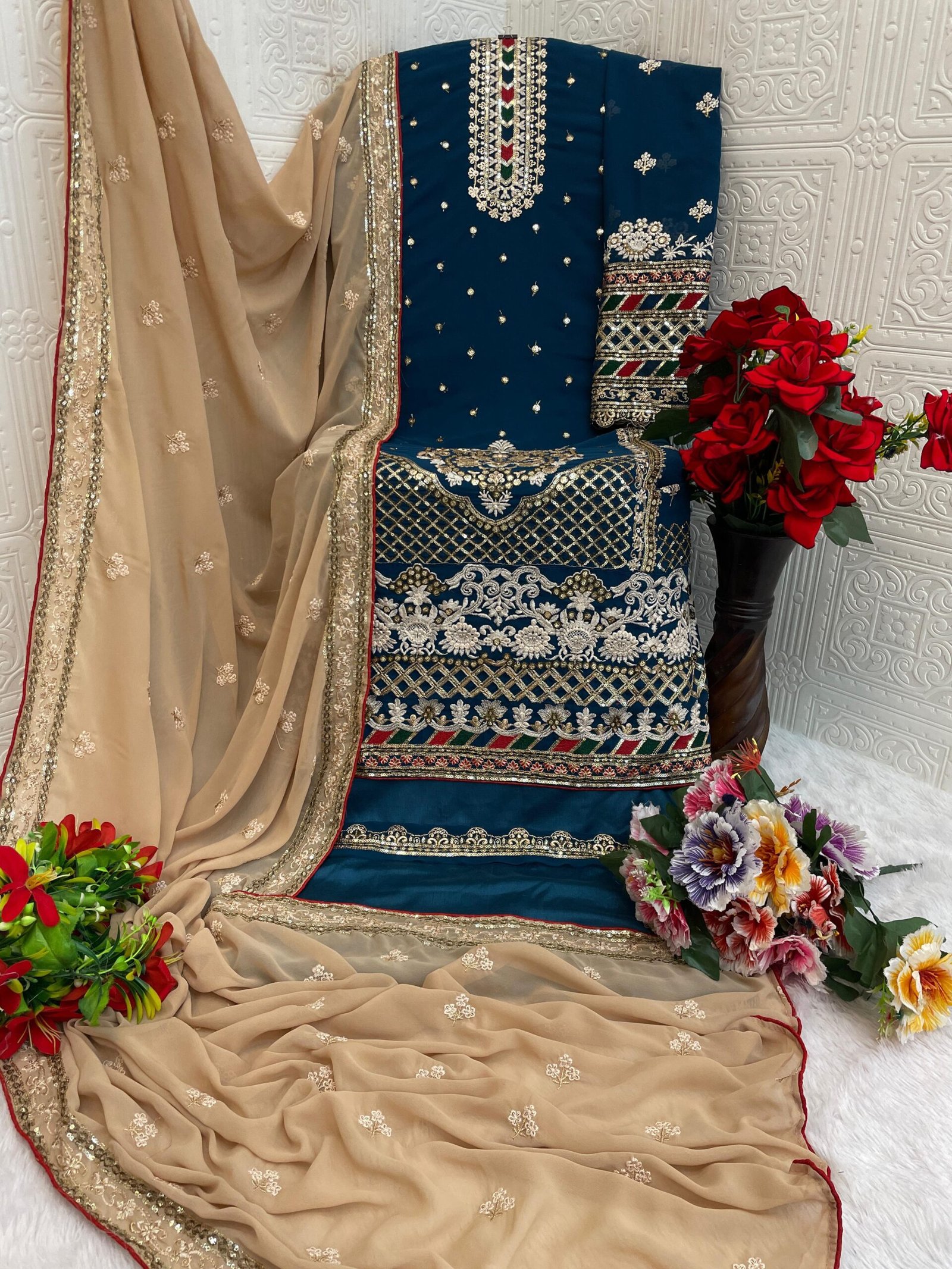 Semi-Stitched Designer Suit (Material) - Image 6