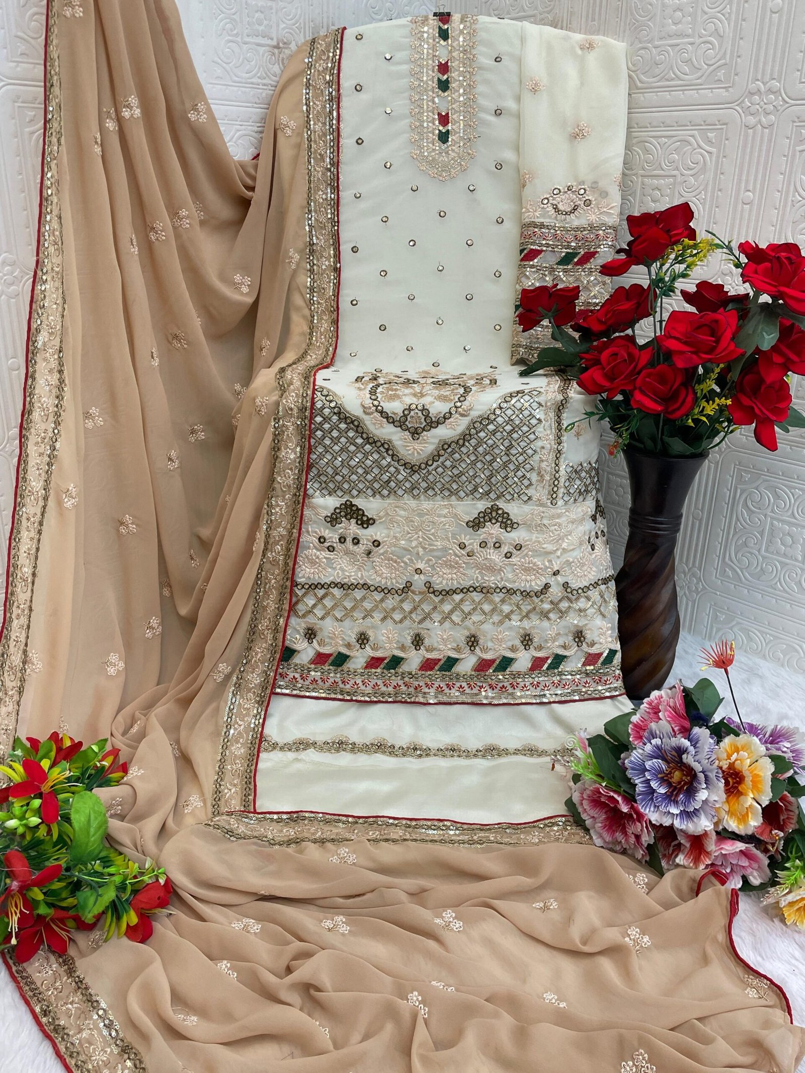Semi-Stitched Designer Suit (Material) - Image 4