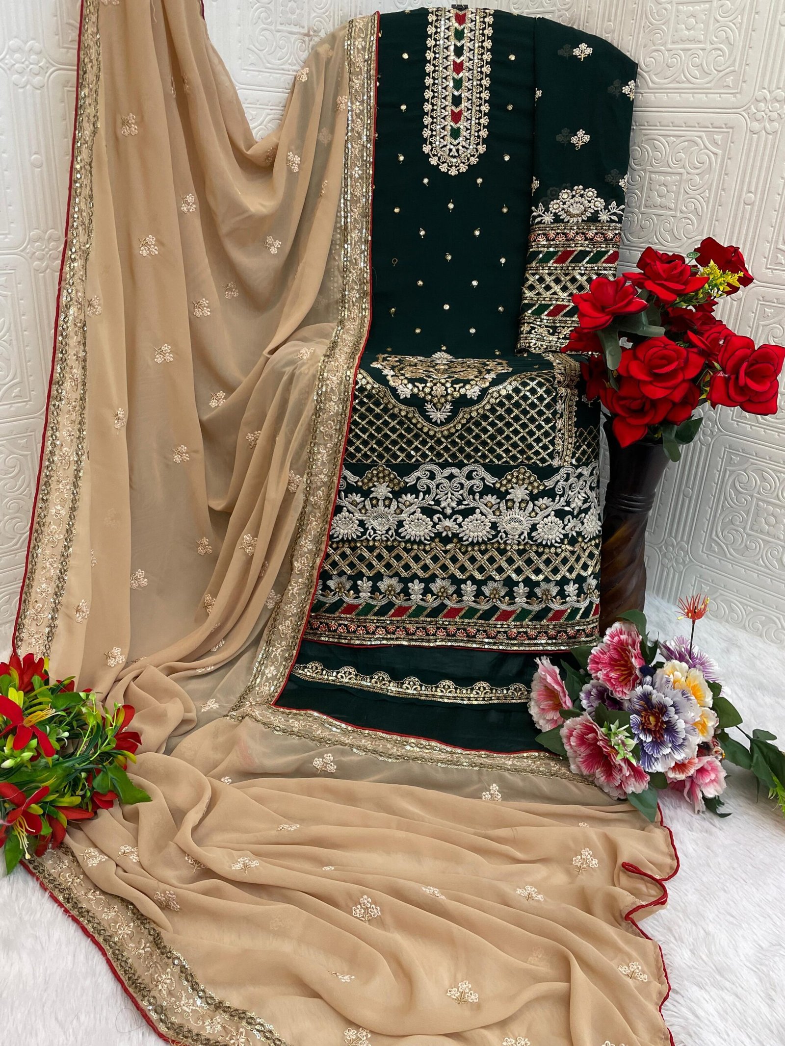 Semi-Stitched Designer Suit (Material) - Image 16