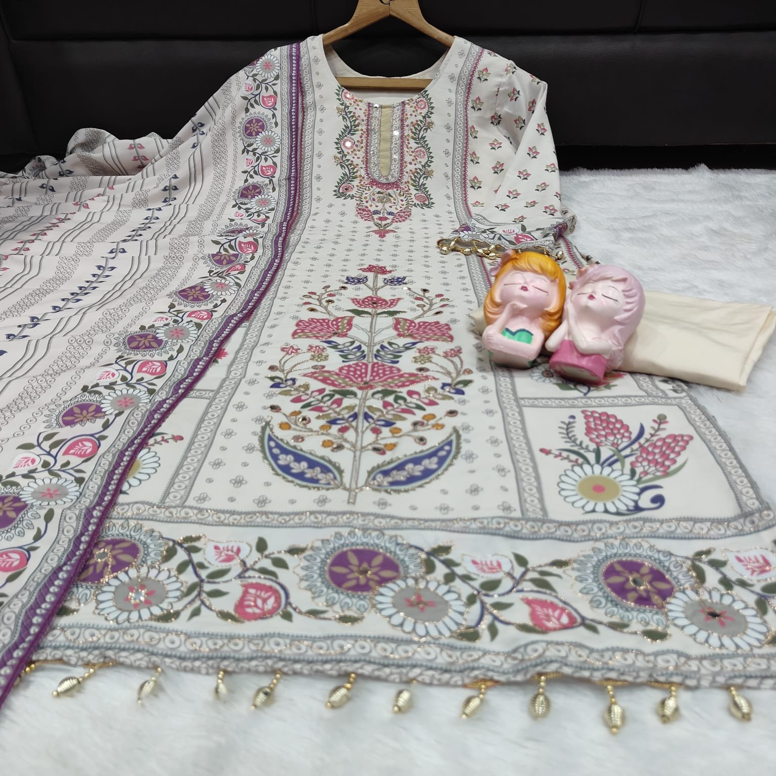 These stunning ethnic sets are crafted from premium Maslin fabric, known for its buttery-smooth texture, natural sheen, and lightweight comfort - Image 2