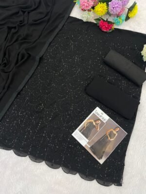 Alternative view of Semi-Stitched Designer Suit (Material)