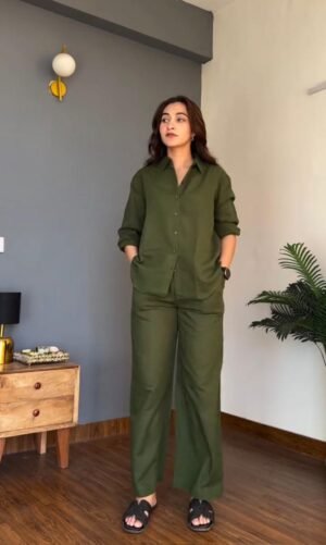 Cotton Febric Coordinate set. It is also perfect for office, brunch outings, cards night and airport look