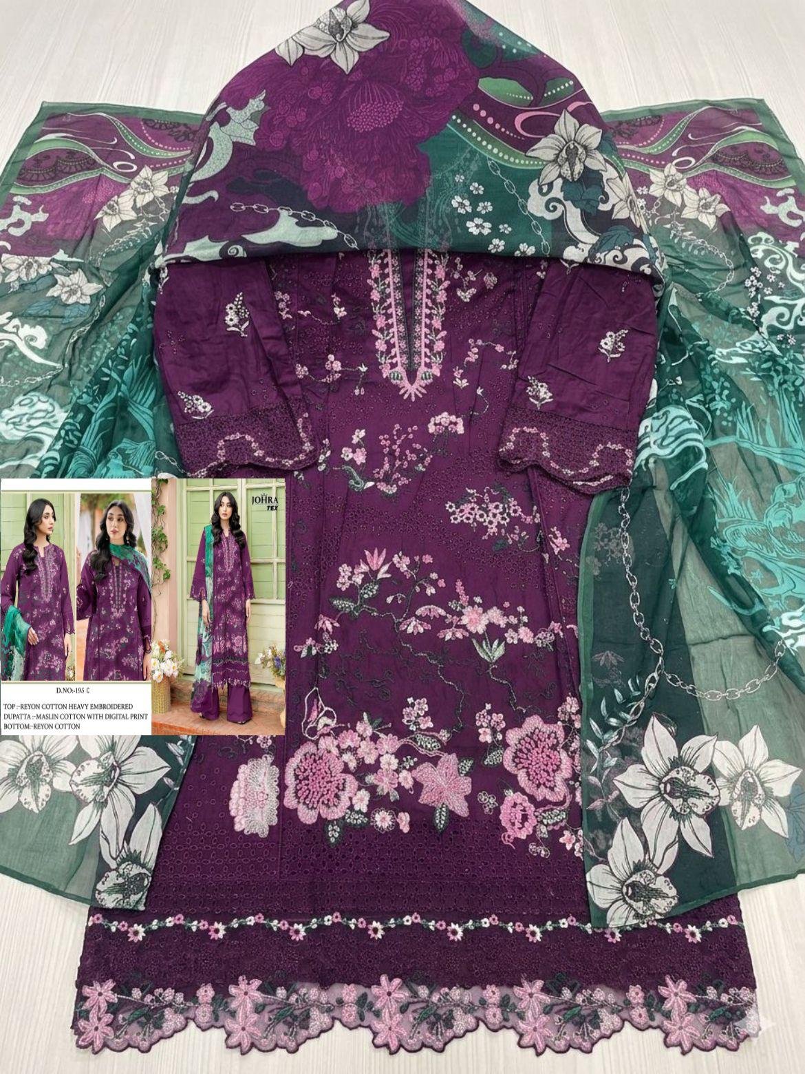 CAMBRIC COTTON WITH CHIKANKRI EMBROIDERY WORK - Image 8