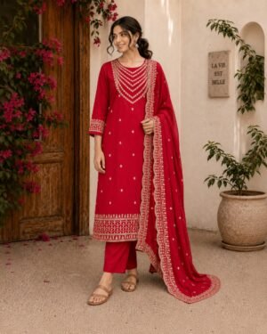 Ready to Wear Chanderi Silk Party Wear Suit – Dazzle with Elegance