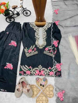 Alternative view of Trending Launching New Đěsigner Party Wear Look Top Salwar & Dupatta Set