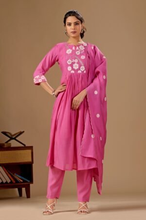 PARTY WEAR Best Collection  3piece Kurti Pant Dupatta Set