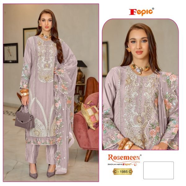ORGANZA EMBROIDERED WITH HAND WORK