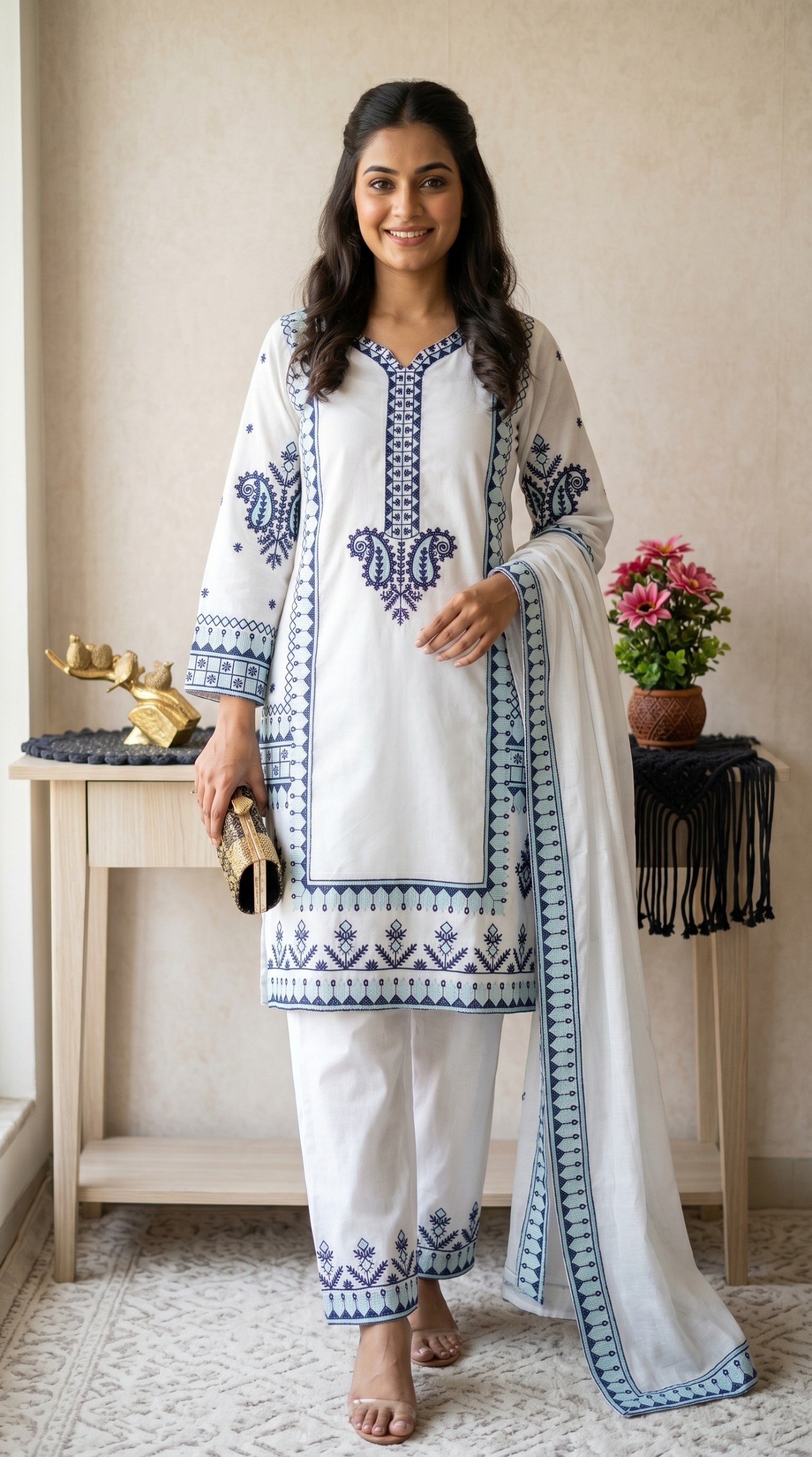 REVAA CREATION EXCLUSIVE : KURTI PENT DUPATTA 3 PIS COLLECTION