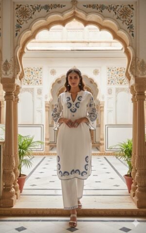 This Cotton Flex kurta set is all about timeless beauty and all-day comfort