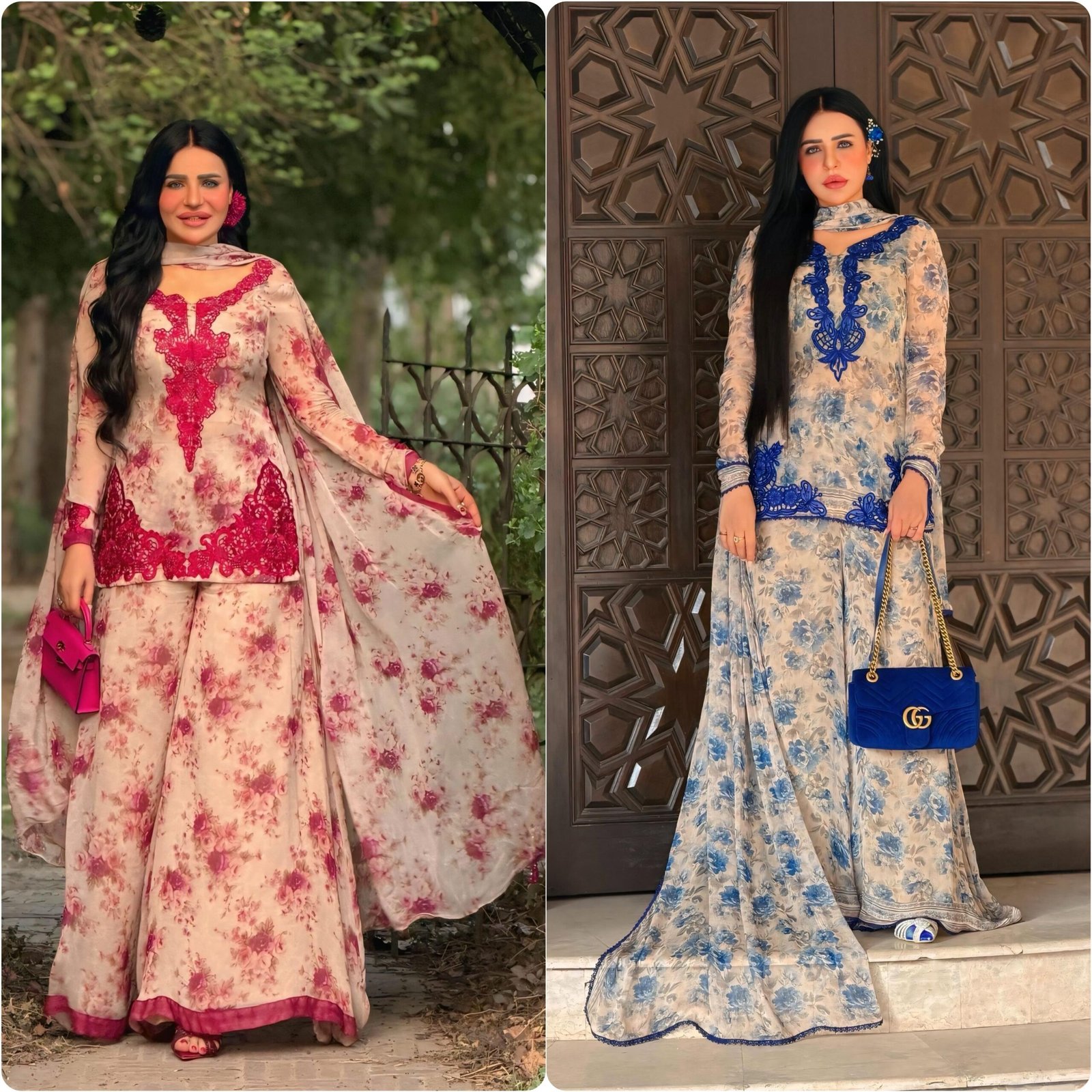 Presenting New Designer Collection In Heavy Faux Georgette Silk Top-Bottom And Dupatta Set Fully Stitched Ready To Wear - Image 5