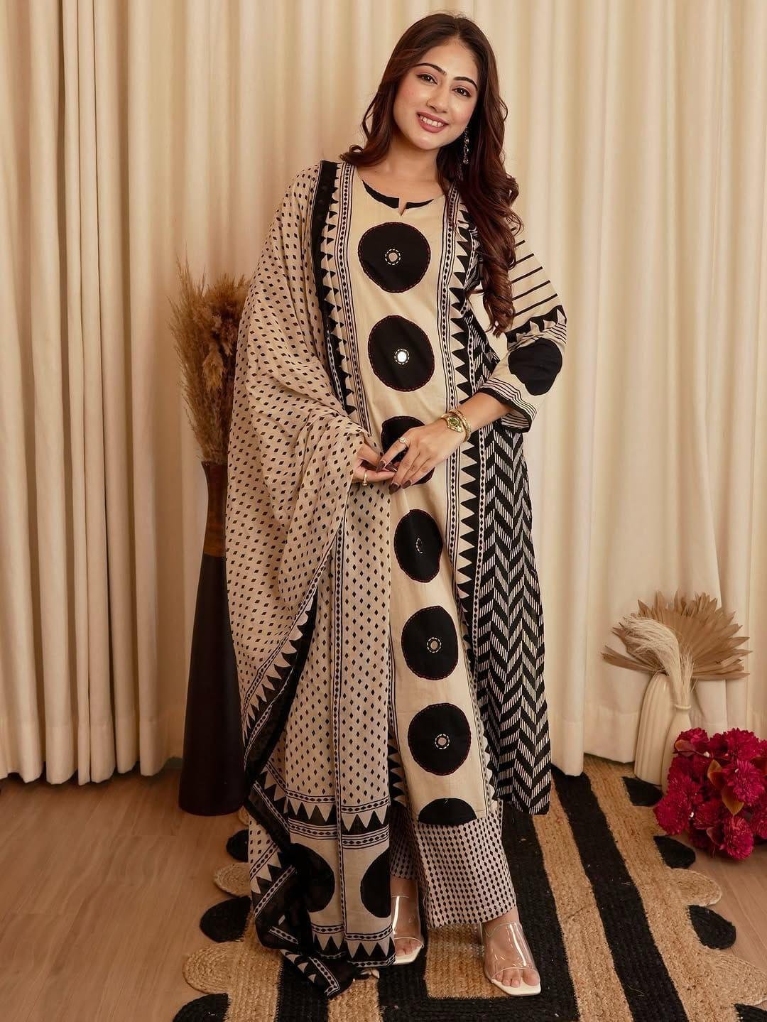 Ajrakh Cotton Suit Set