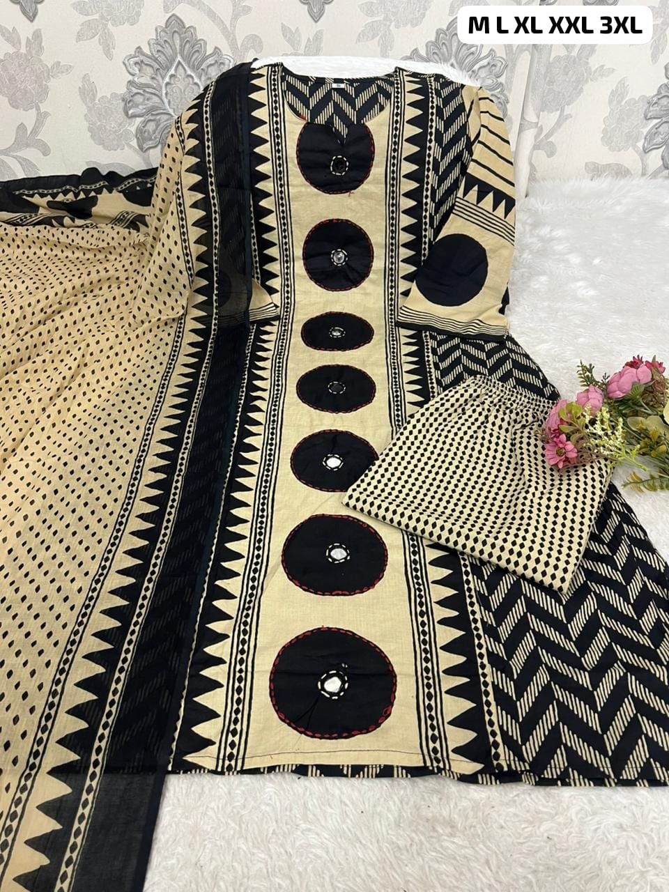 Ajrakh Cotton Suit Set - Image 2