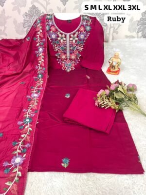 Alternative view of Launching New Designers Kurti Pent Dupatta Set