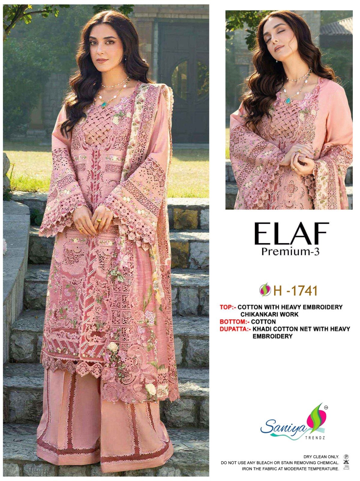 Cotton With Chikankari Embroidered