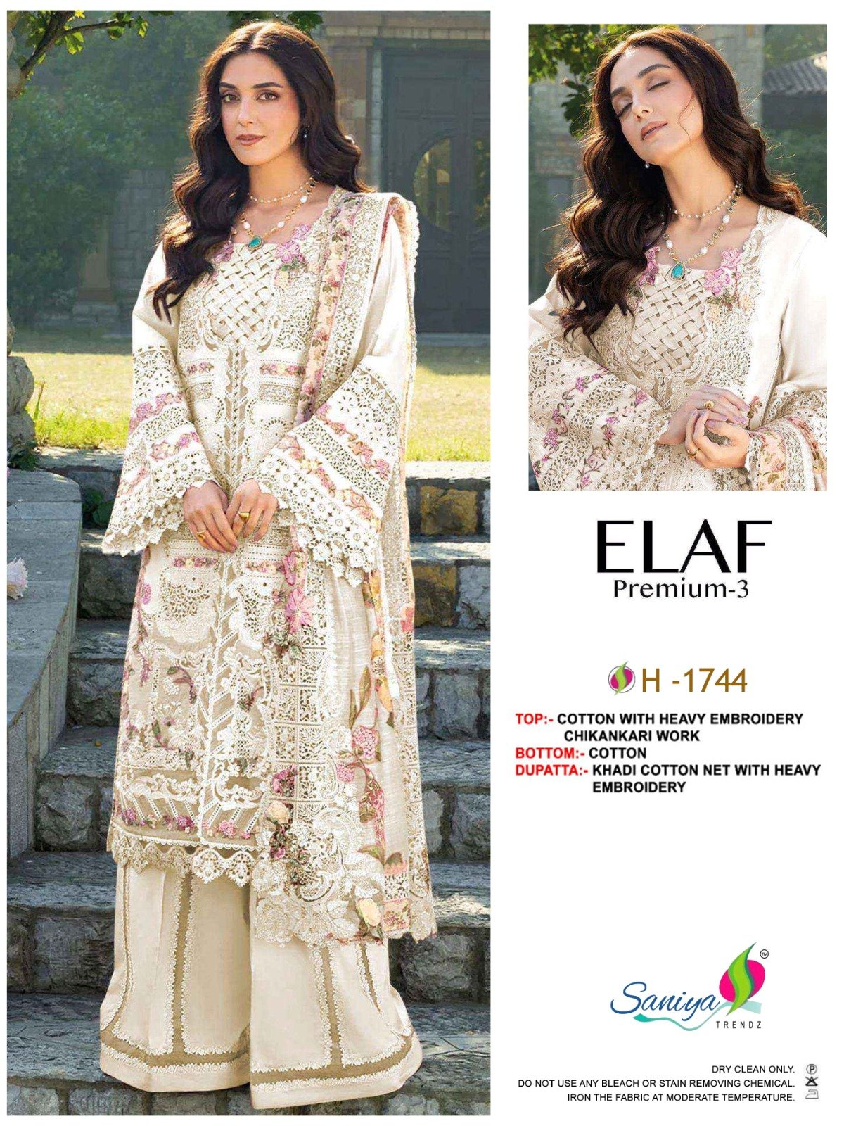 Cotton With Chikankari Embroidered - Image 3