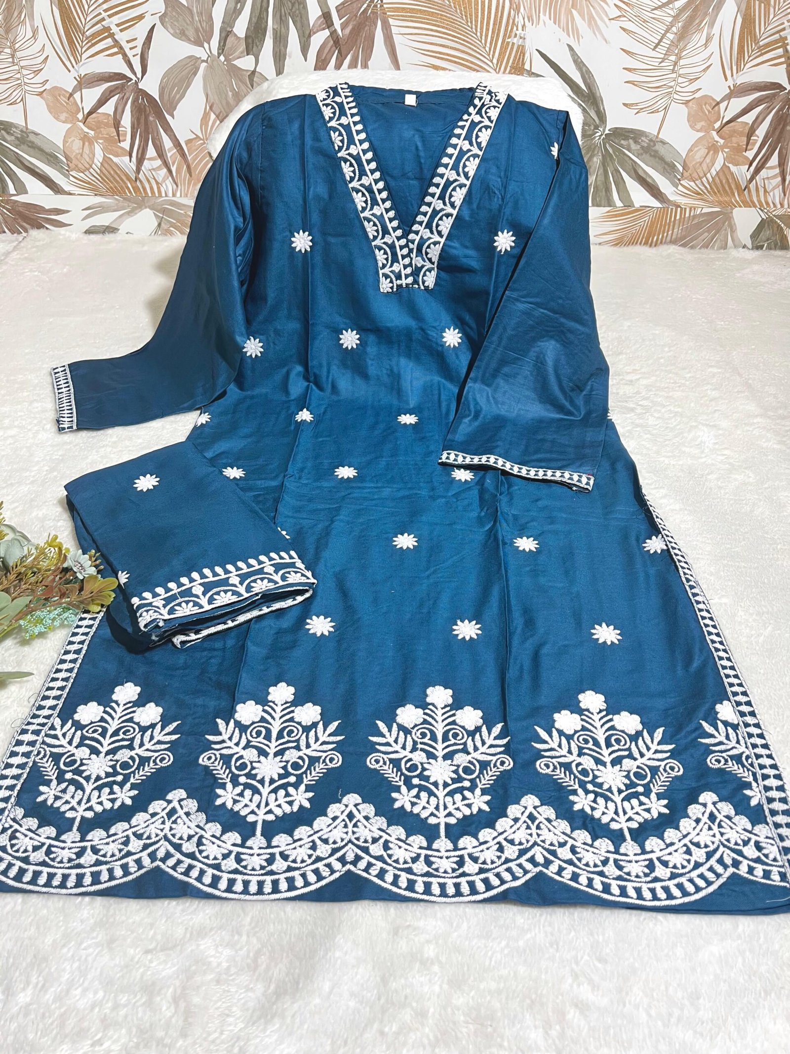 Fabric Top heavy reyon cottan with embrodery work - Image 2
