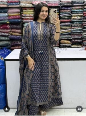 Alternative view of Look straight out of a dreamy movie set as  you turn around and walk in this elegant flaired suit ! The perfect of traditional wear