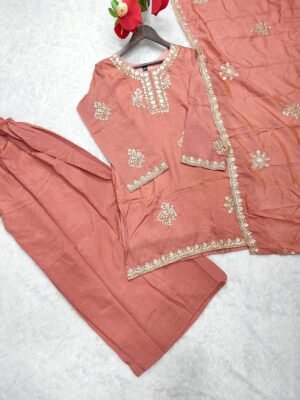 Alternative view of Today We Are Launching Party Wear Kurati style with Pent and Dupatta Readymade Collection.