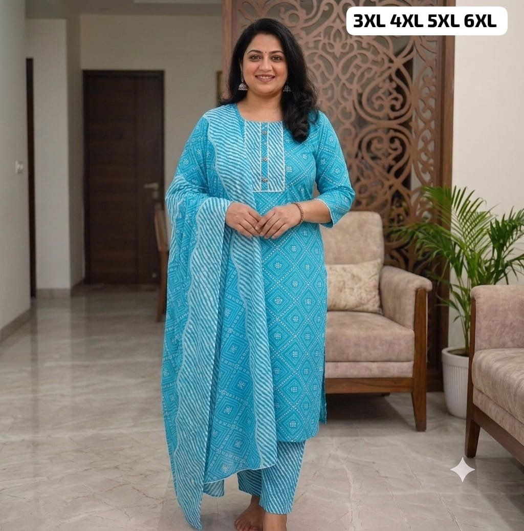 PURE COTTON KURTI PENT WiTH DUPPATA - Image 2