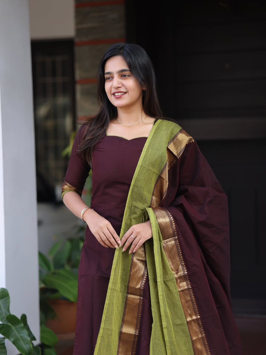 Elegant Kanchi Cotton Fabric Calf Length Straight Kurta Set - Image 2