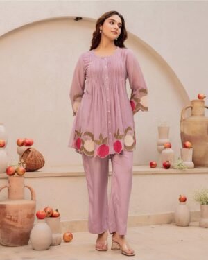 Party Wear Look Pure Mul Chanderi & CORD SET
