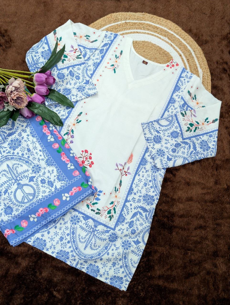 NEW ARRIVALS PINK SHANTI ANARKALI KODI ROUND SET - Image 4