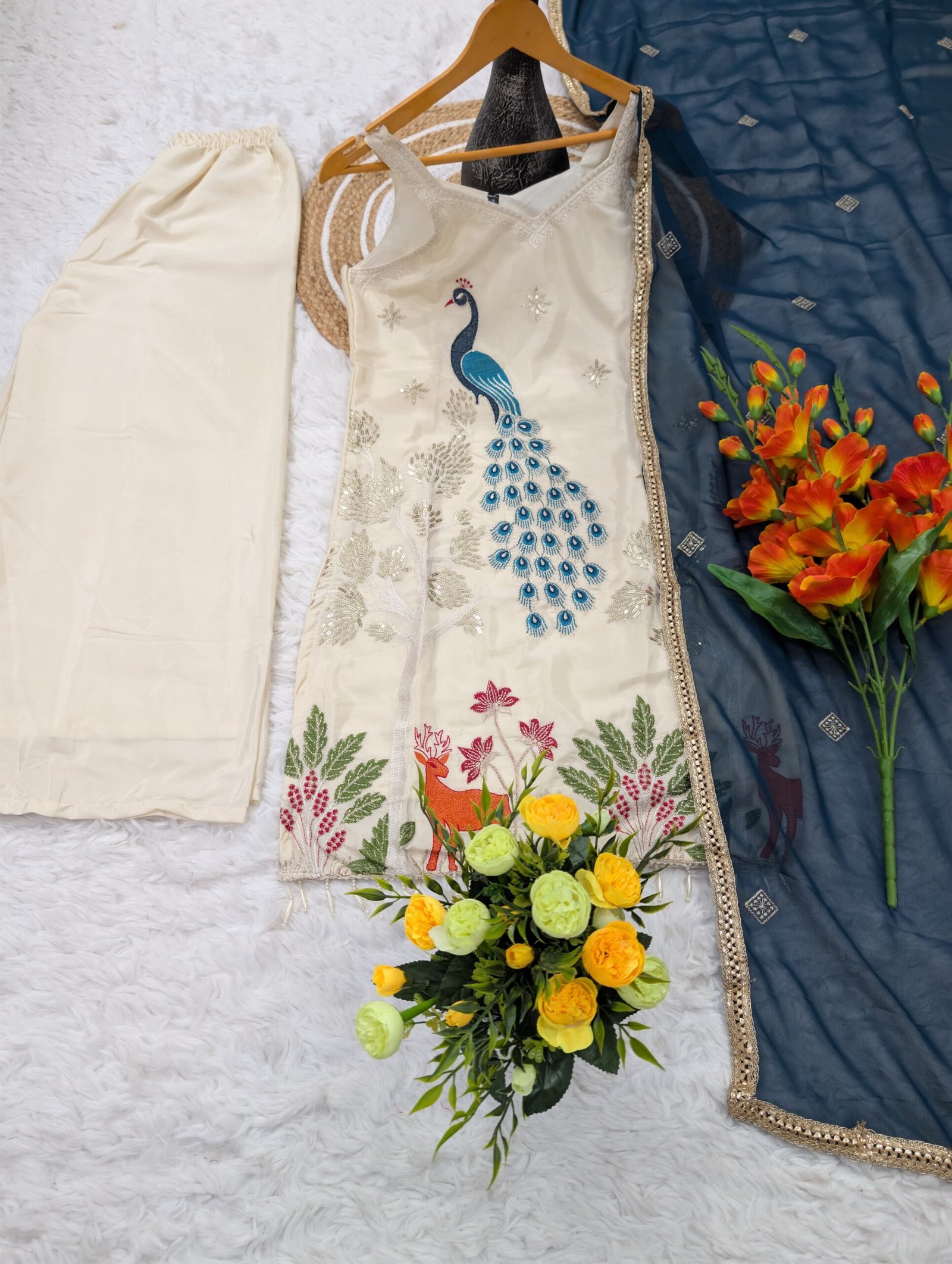 WOMEN'S PURE FRENCH CRAPE KURTA SET'S - Image 2