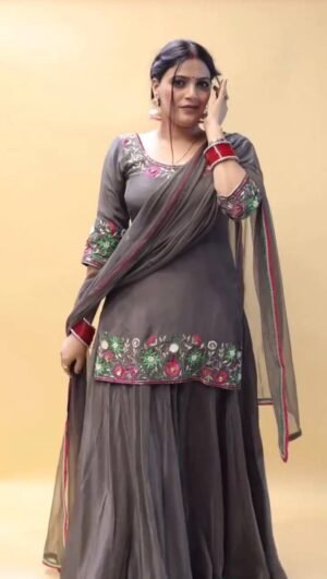 DESIGNER EMBROIDERY SEQUENCE WORK TOP LEHENGAS WITH DUPATTA SET