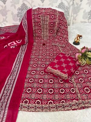 NEW ARRIVAL:The Royal Ajrakh Palazzo Set