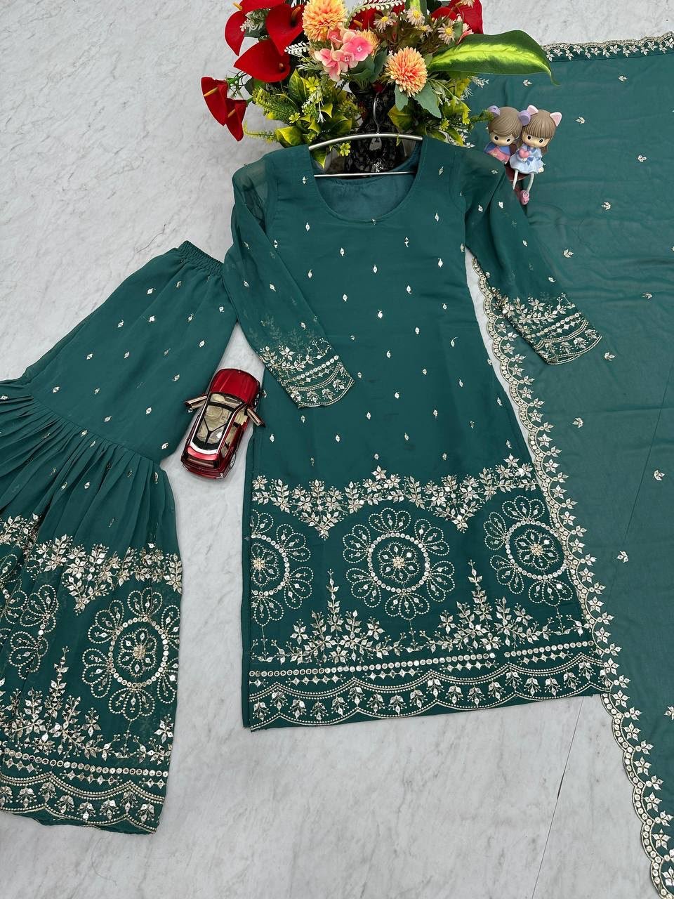 AK Fashion Launching New Designer Party Wear Suit Sarara Pair - Image 2