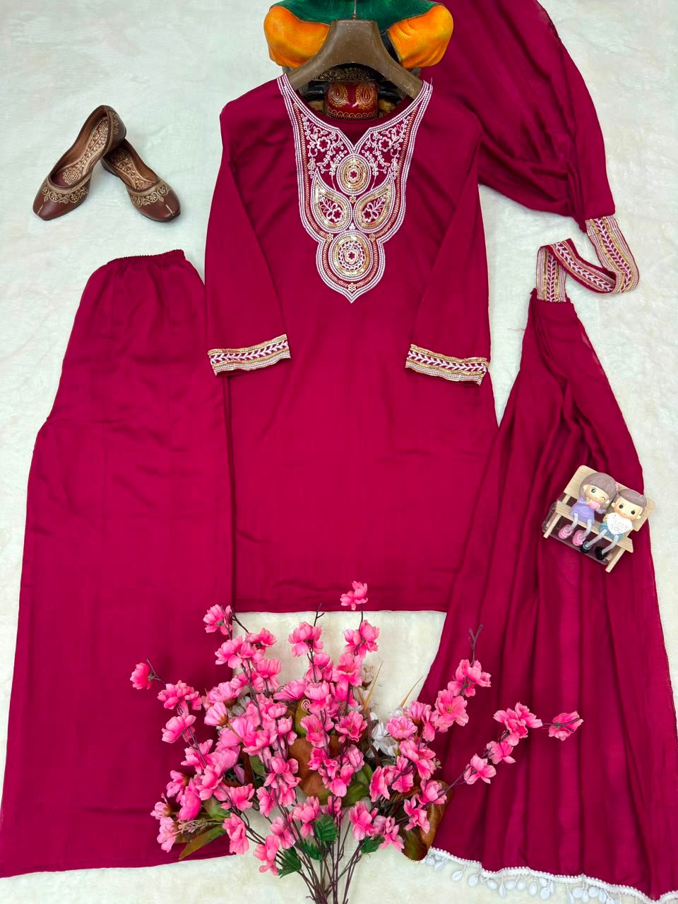 ENHANCE THE BEAUTY OF YOUR WARDROBE WITH THIS NEWLY LAUNCHED RAKHI SPECIAL KURTI & PLAZZO SET - Image 2