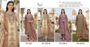   Pure Viscous Maslin Digital Print and  Aari Work