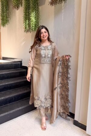 THIS WEDDING SEASON, TRY OUR DESIGNER EMBROIDERED CUT WORKED SUIT