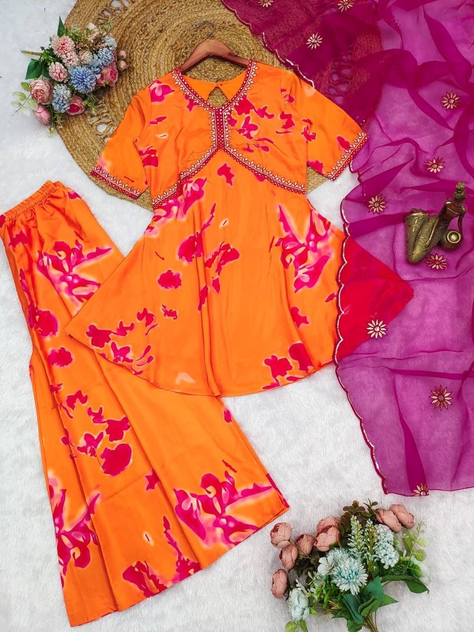 PREMIUM PRINTED TOP with plazo and dupatta - Image 2