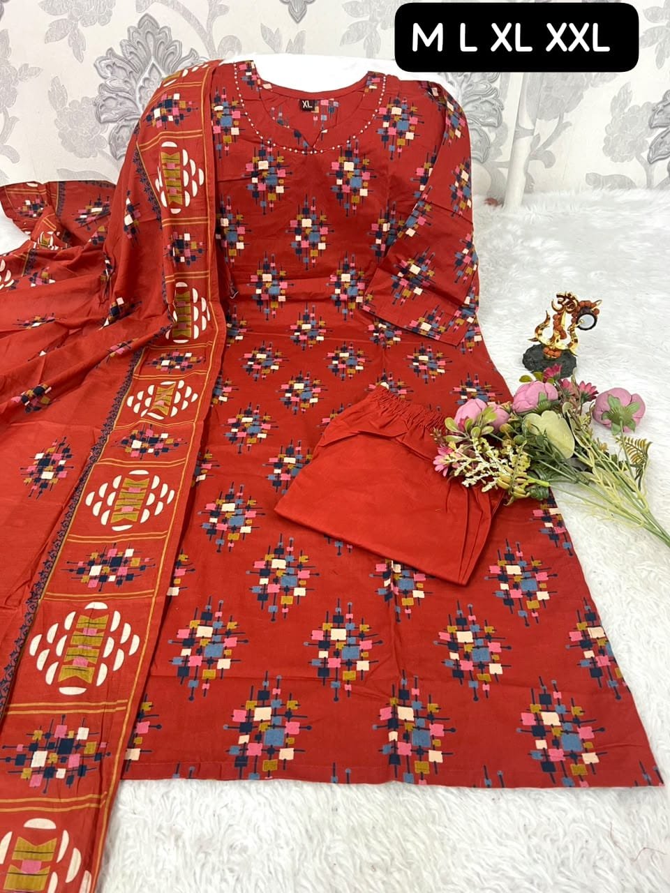 New Arrival: Premium Dabu Cotton 3-Piece Suit Set