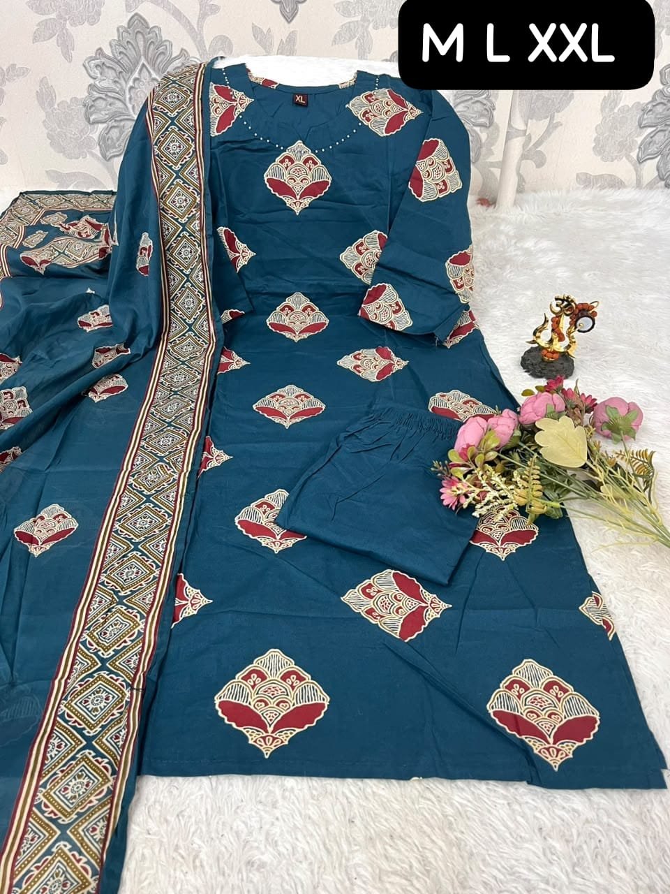 New Arrival: Premium Dabu Cotton 3-Piece Suit Set - Image 4