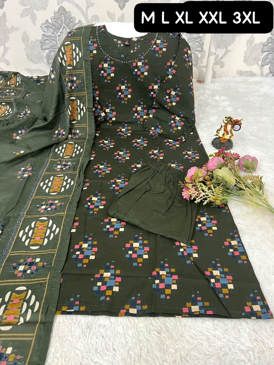 New Arrival: Premium Dabu Cotton 3-Piece Suit Set - Image 5