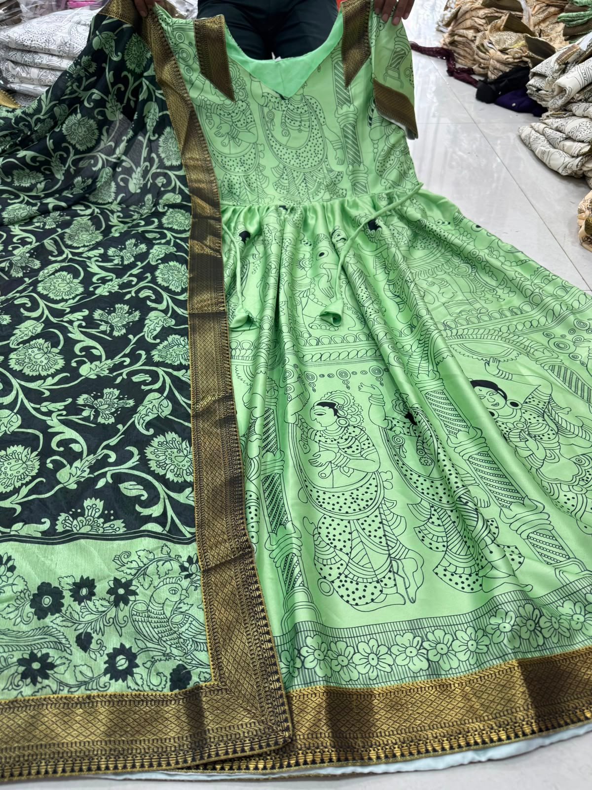 Launching Telugu Bigboss Ritu choudhary kalamkari Anarkali Recreation - Image 2