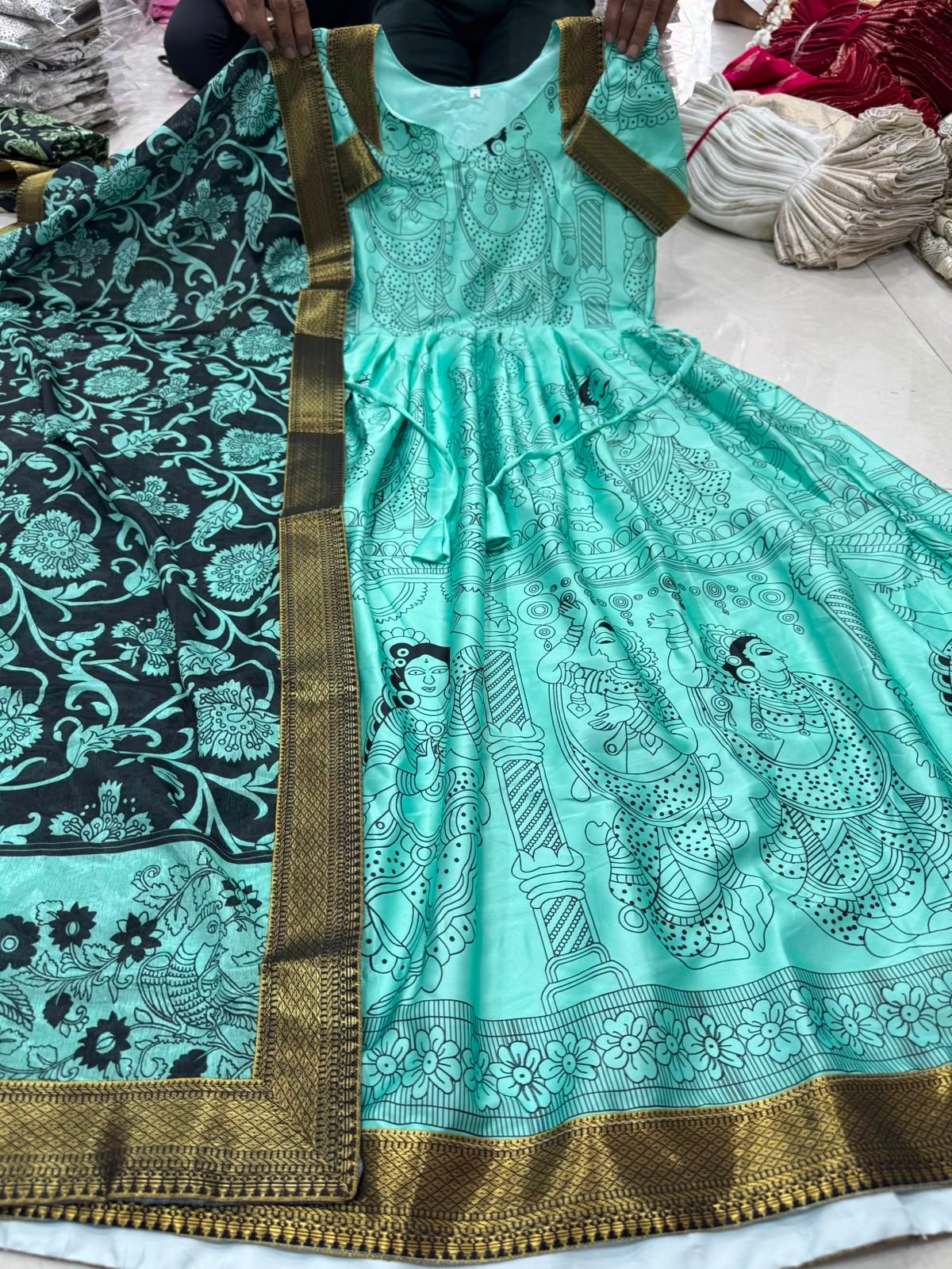 Launching Telugu Bigboss Ritu choudhary kalamkari Anarkali Recreation - Image 8